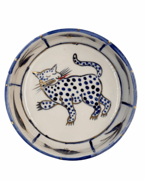 Leopard Blue Small Salad Bowl