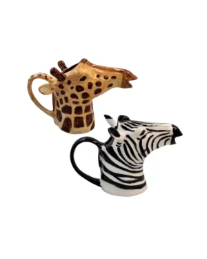 African Milk Jugs - Choose Giraffe or Zebra