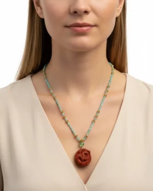 Amazonite Jasper Pendant Necklace