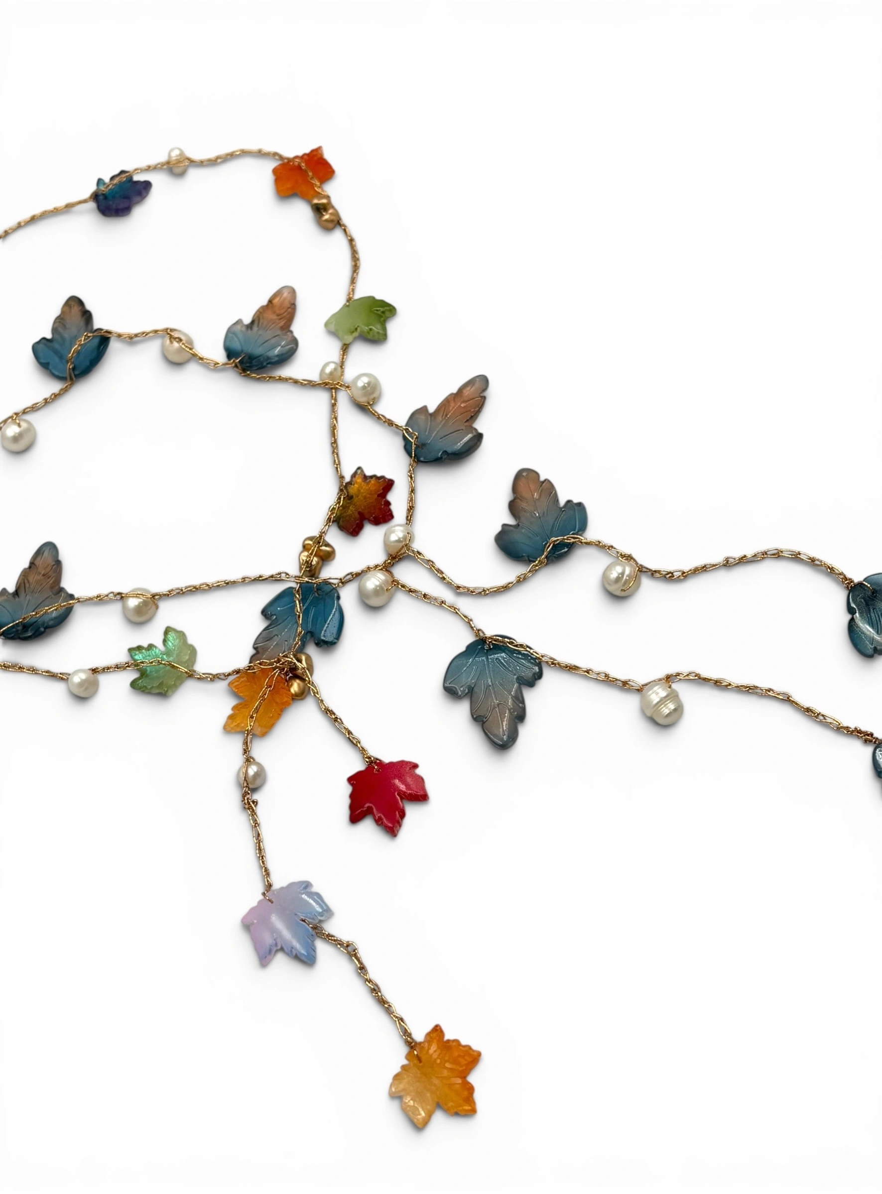 Autumn Leaves Pearl Necklace - Image 7