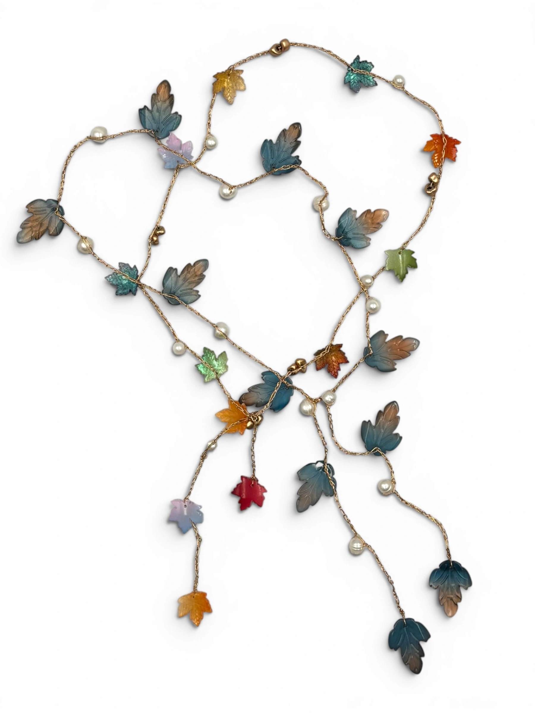 Autumn Leaves Pearl Necklace - Image 8