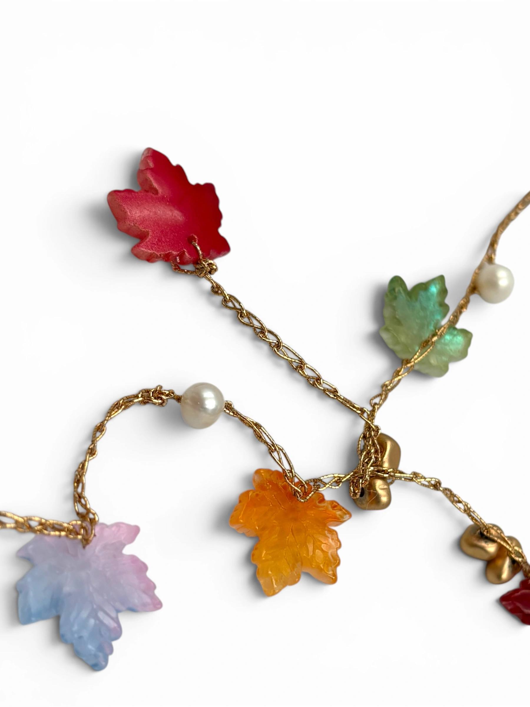 Autumn Leaves Pearl Necklace - Image 5