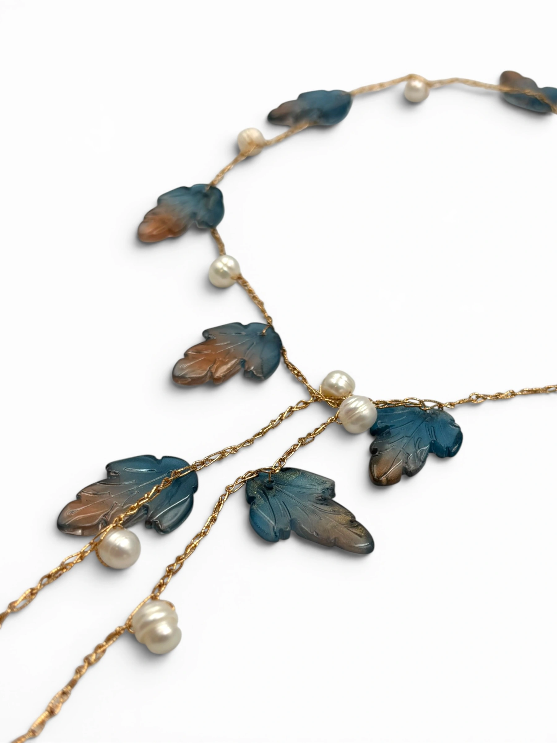 Autumn Leaves Pearl Necklace - Image 4
