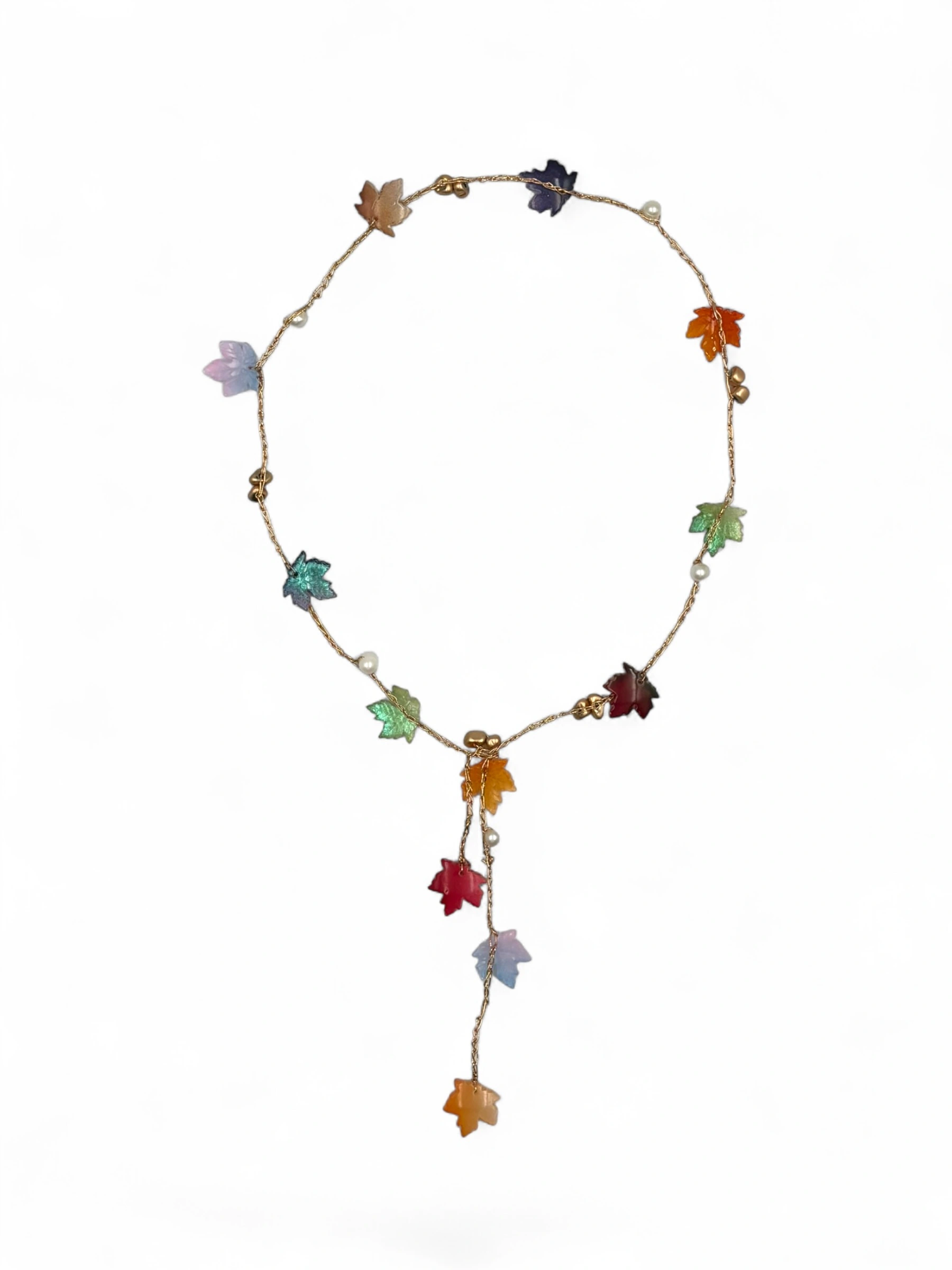 Autumn Leaves Pearl Necklace - Image 3